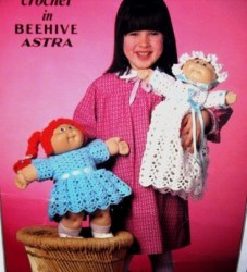 1035 1030 1031 3 CABBAGE PATCH CPK PREEMIE/ 16'' DOLL CROCHET KNIT LEAFLETS